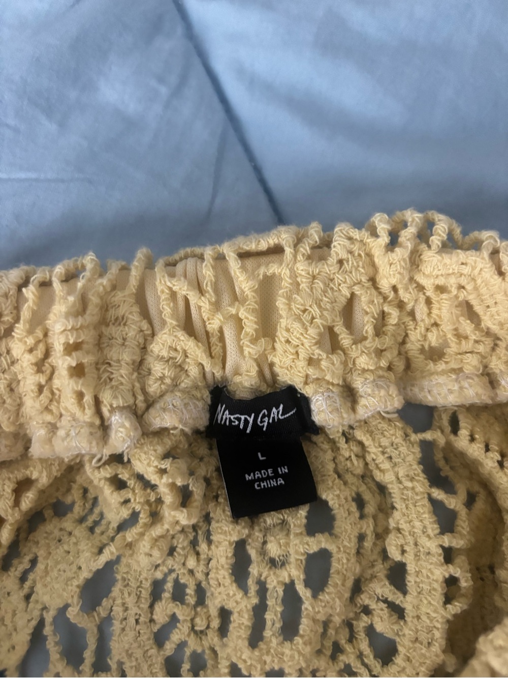 Nasty Gal Crochet Ombre Maxi Skirt in Cream to Tan - Picture 2 of 3